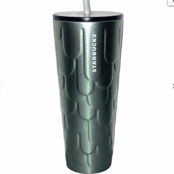 Starbucks Other - Starbucks Stainless Steel Aqua Green Glitter Mermaid Venti Cup NWT